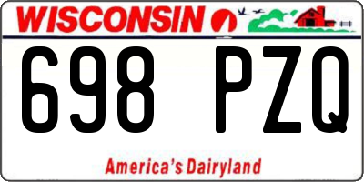 WI license plate 698PZQ