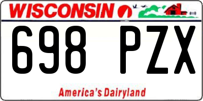 WI license plate 698PZX