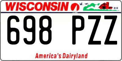 WI license plate 698PZZ