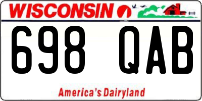 WI license plate 698QAB