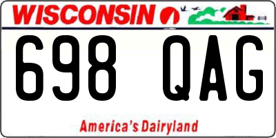 WI license plate 698QAG