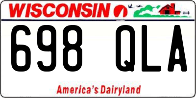 WI license plate 698QLA
