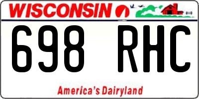 WI license plate 698RHC