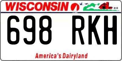 WI license plate 698RKH