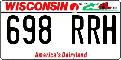 WI license plate 698RRH