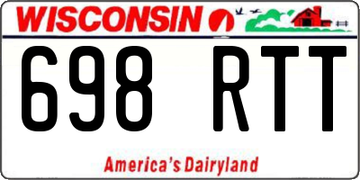 WI license plate 698RTT