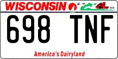 WI license plate 698TNF