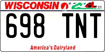 WI license plate 698TNT