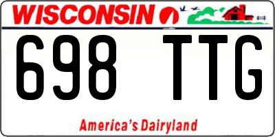 WI license plate 698TTG