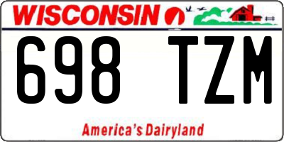 WI license plate 698TZM