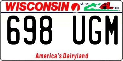 WI license plate 698UGM