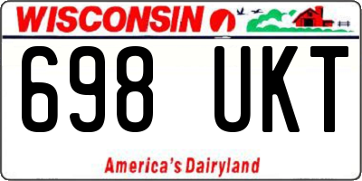 WI license plate 698UKT