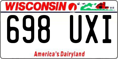WI license plate 698UXI