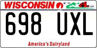 WI license plate 698UXL