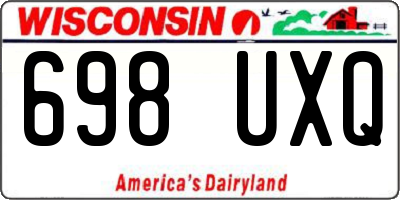 WI license plate 698UXQ