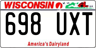WI license plate 698UXT