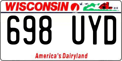 WI license plate 698UYD