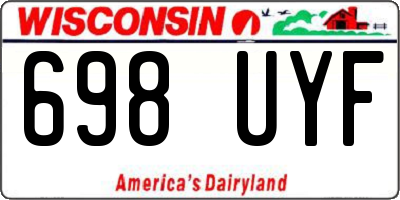WI license plate 698UYF