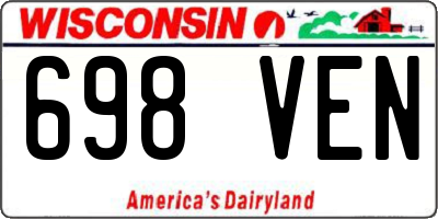 WI license plate 698VEN