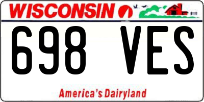 WI license plate 698VES