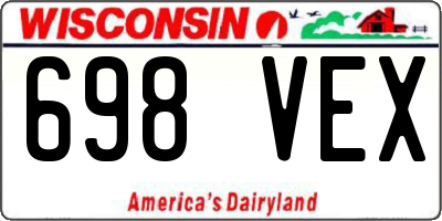 WI license plate 698VEX