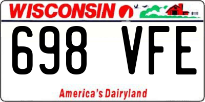 WI license plate 698VFE