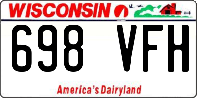 WI license plate 698VFH