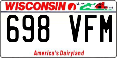 WI license plate 698VFM