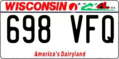 WI license plate 698VFQ