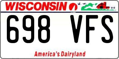 WI license plate 698VFS