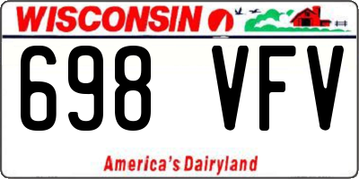 WI license plate 698VFV
