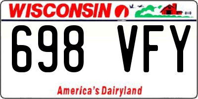 WI license plate 698VFY