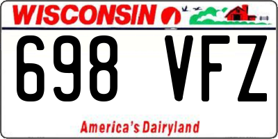 WI license plate 698VFZ