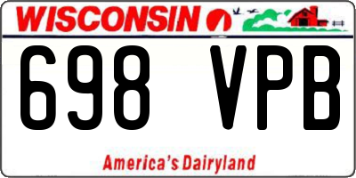 WI license plate 698VPB
