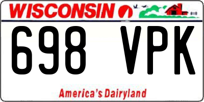 WI license plate 698VPK