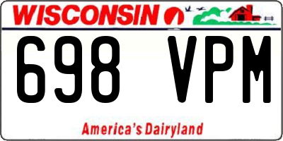 WI license plate 698VPM