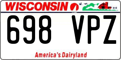 WI license plate 698VPZ