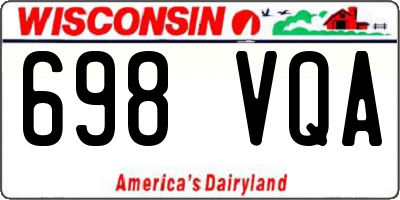 WI license plate 698VQA
