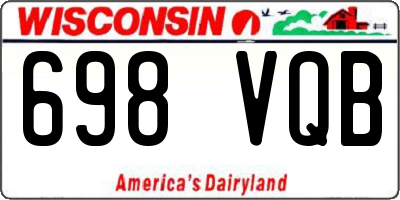 WI license plate 698VQB