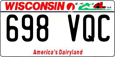 WI license plate 698VQC