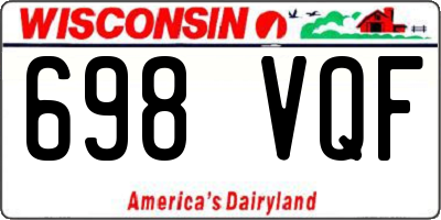 WI license plate 698VQF
