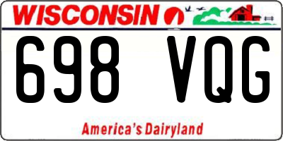 WI license plate 698VQG