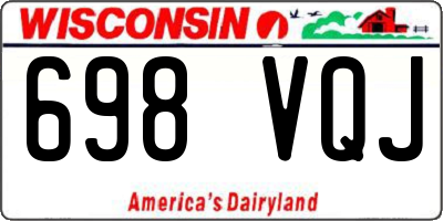 WI license plate 698VQJ