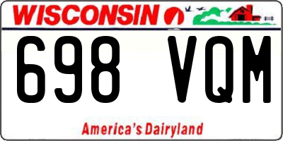 WI license plate 698VQM