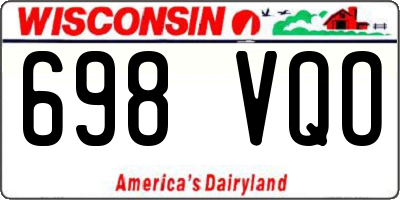 WI license plate 698VQO