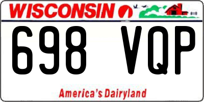 WI license plate 698VQP