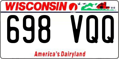 WI license plate 698VQQ