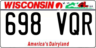 WI license plate 698VQR