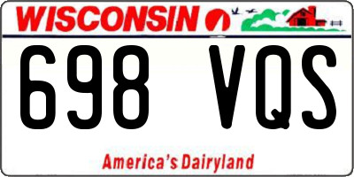 WI license plate 698VQS