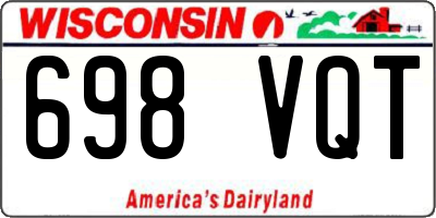 WI license plate 698VQT